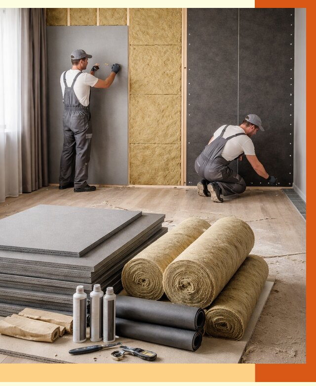 Шумоизоляция дома в Карталах от 4694 руб/м2 — комплексная звукоизоляция под ключ | ТепломастерКрт