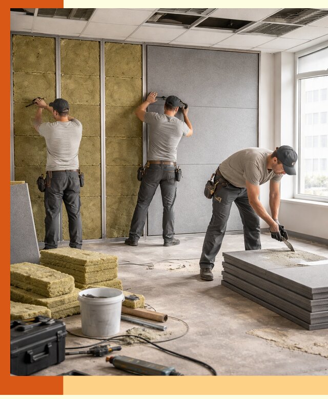 Профессиональная шумоизоляция офисов в Карталах для комфорта сотрудников