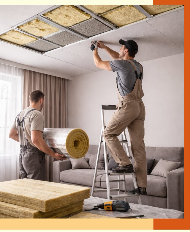 Шумоизоляция потолка в Карталах от 2347 руб. под ключ | Профессионально — ТепломастерКрт