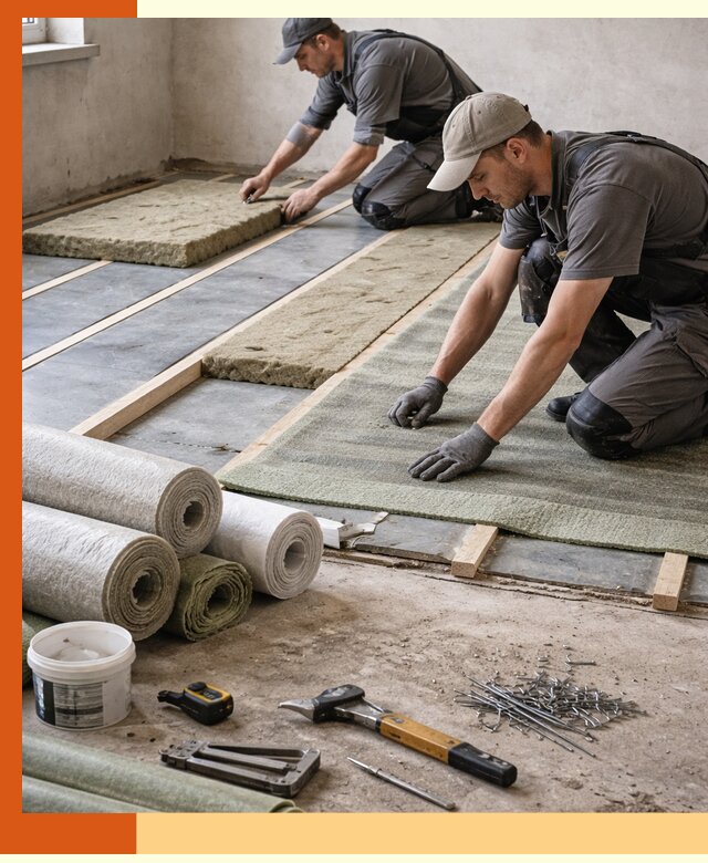 Шумоизоляция пола в Карталах — профессиональная звукоизоляция помещений