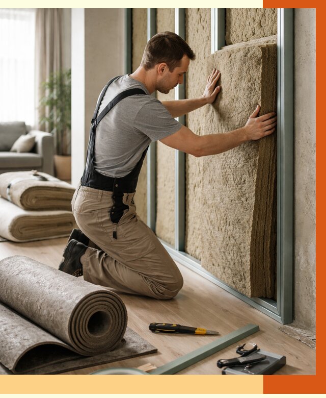 Шумоизоляция перегородок в Карталах от 1721 руб. за м2 — ТепломастерКрт