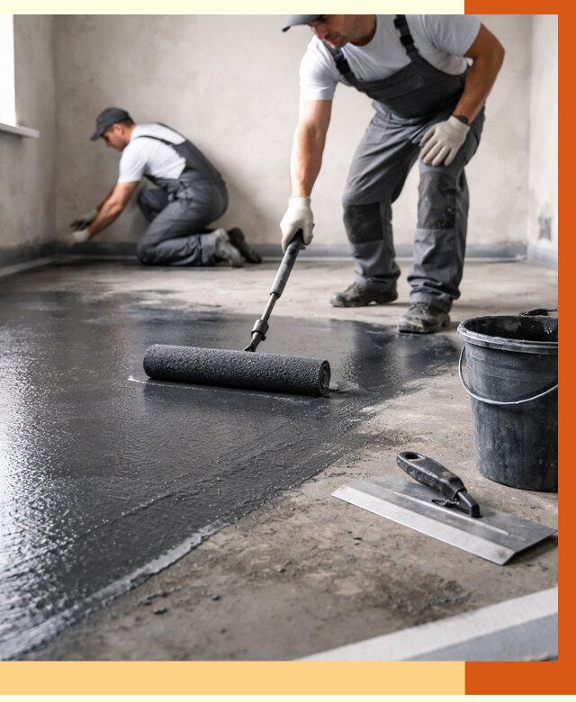 Профессиональная гидроизоляция пола в Карталах от 8866 руб. под ключ | ТепломастерКрт