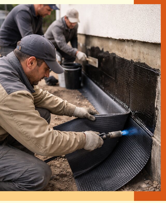 Гидроизоляция цоколя и отмостки в Карталах от 8866 руб. — ТепломастерКрт