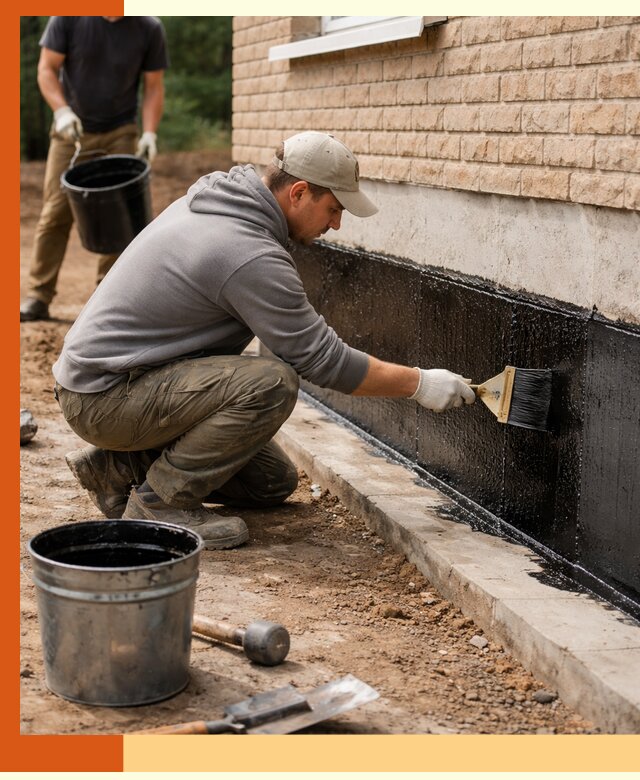 Гидроизоляция цоколя домов и зданий в Карталах эффективными методами