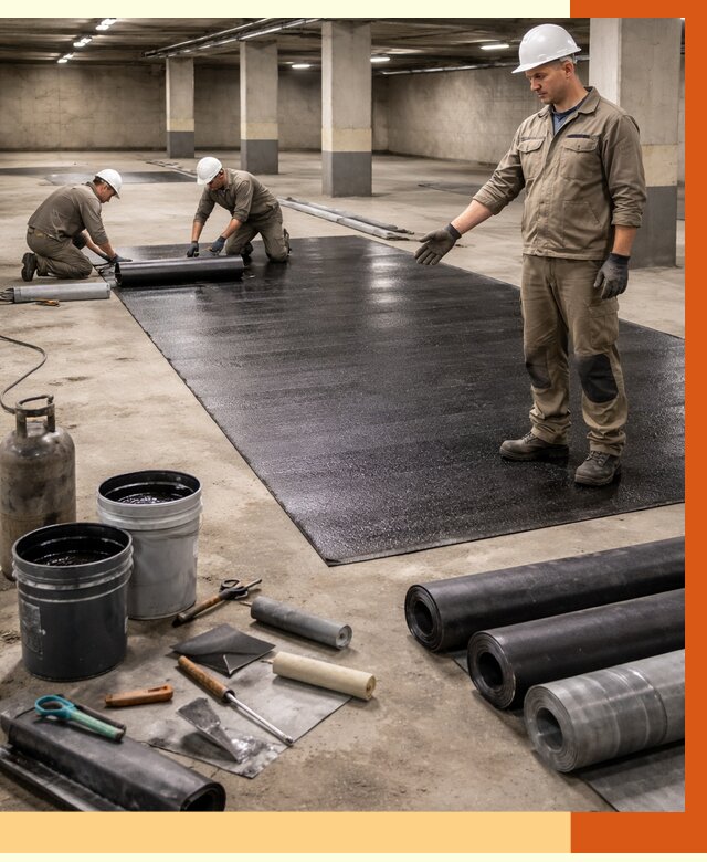 Гидроизоляция паркинга в Карталах от 1252 руб/м² — профессиональная защита | ТепломастерКрт