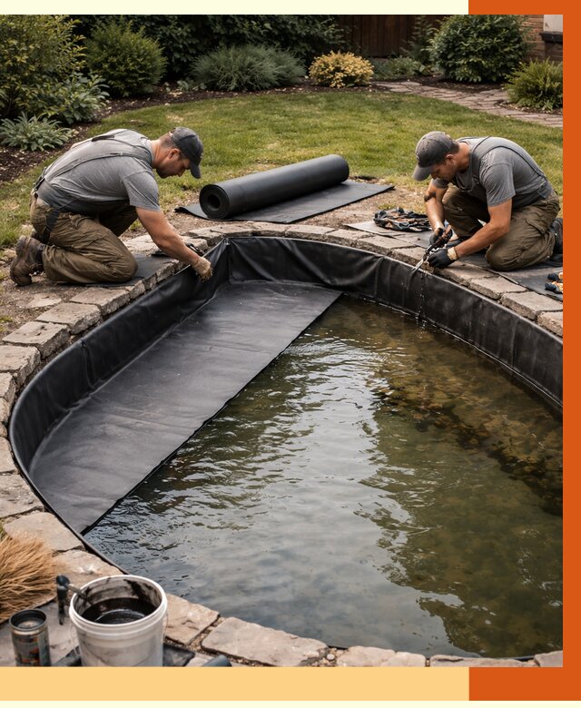 Гидроизоляция пруда в Карталах от 15647 руб. под ключ | ТепломастерКрт профессионально