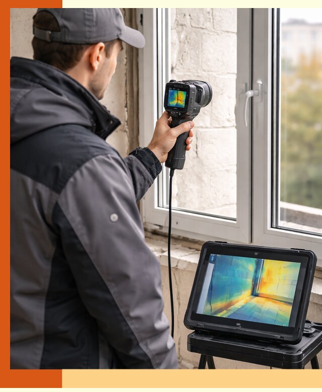 Тепловизионное обследование дома в Карталах для выявления утечек тепла