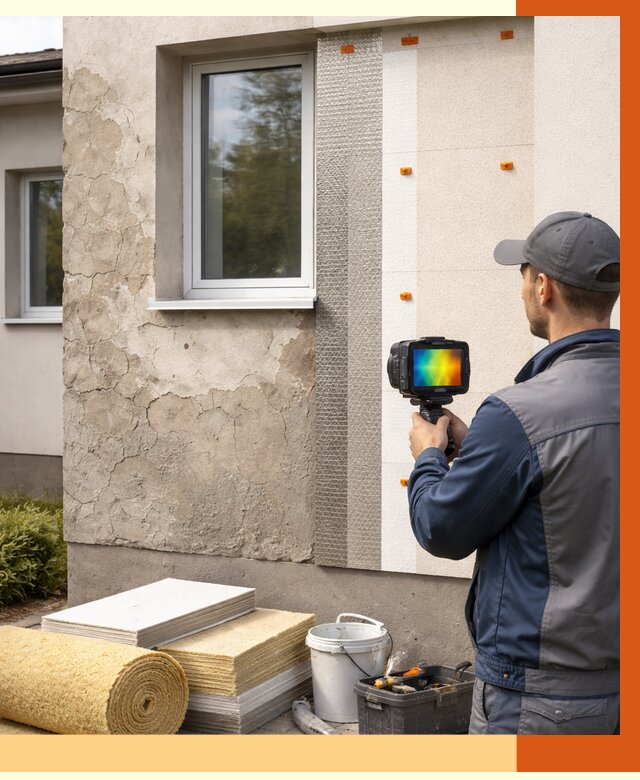 Тепловизионное обследование фасада в Карталах от 4694 руб. под ключ | ТепломастерКрт