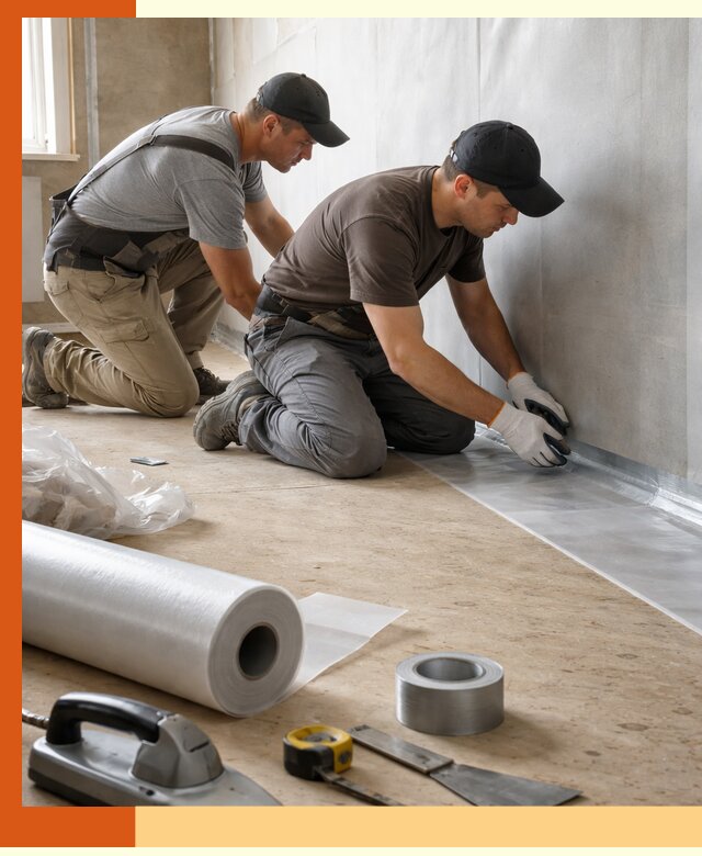 Монтаж пароизоляции для дома и помещений в Карталах