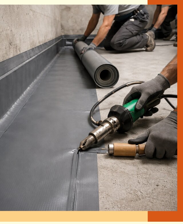 Монтаж гидроизоляционной мембраны в Карталах от 1038 руб/м2 | ТепломастерКрт