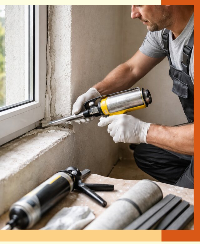 Герметизация стыков и примыканий в Карталах от 1252 руб. под ключ | ТепломастерКрт