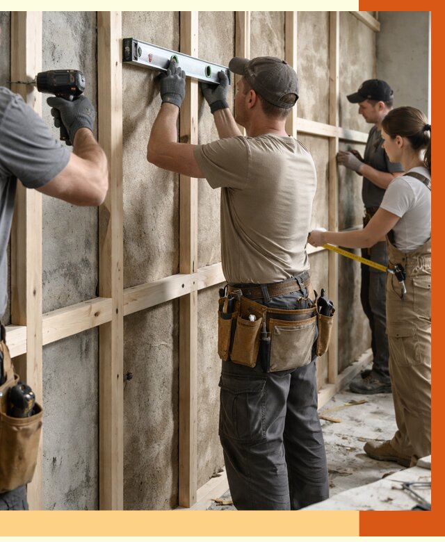 Монтаж обрешетки под утепление в Карталах от 1200 руб/м² | Заказать у ТепломастерКрт