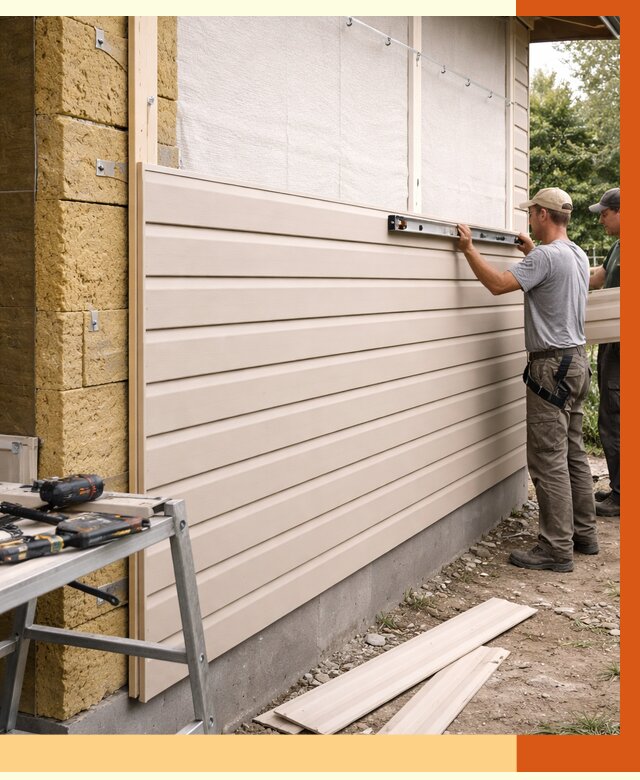 Монтаж сайдинга после утепления в Карталах от 1930 руб. — обшивка и облицовка | ТепломастерКрт