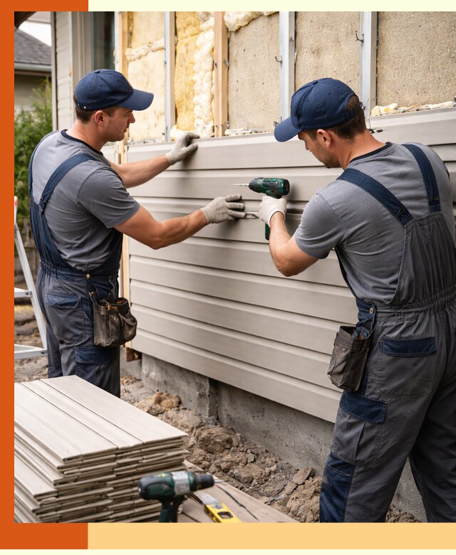 Монтаж сайдинга после утепления в Карталах качественно и надежно